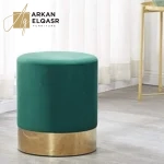 مقعد بوف دائرى استيلي مذهب مميز