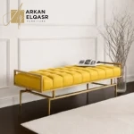 بنش مودرن بسيط من الاستيل المذهب