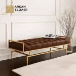 بنش مودرن بسيط من الاستيل المذهب