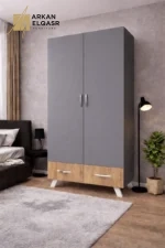 دولاب ب 2 باب و 6 ارففب 2 درج و علاقة ملابس