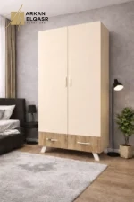 دولاب ب 2 باب و 6 ارففب 2 درج و علاقة ملابس