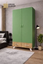 دولاب ب 2 باب و 6 ارففب 2 درج و علاقة ملابس