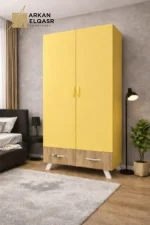 دولاب ب 2 باب و 6 ارففب 2 درج و علاقة ملابس