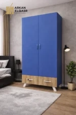 دولاب ب 2 باب و 6 ارففب 2 درج و علاقة ملابس