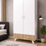 دولاب ب 2 باب و 6 ارففب 2 درج و علاقة ملابس