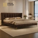 سرير جلدي إيطالي لغرفة نومك مع 2 كومود