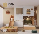 سرير اطفال دورين متعدد الوظائف