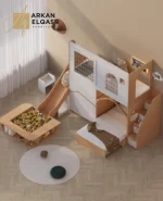 سرير اطفال دورين متعدد الوظائف