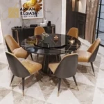 طاولة رخامية دوارة بتصميم ايطالي فريد