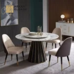 طاولة رخامية دوارة بتصميم ايطالي فريد