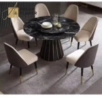 طاولة رخامية دوارة بتصميم ايطالي فريد