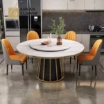 طاولة رخامية دوارة بتصميم ايطالي فريد