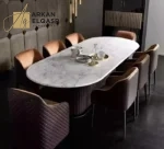 طاولة طعام بيضاوية فاخرة