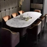 طاولة طعام بيضاوية فاخرة