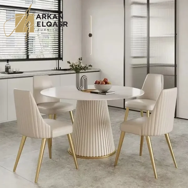 طاولة طعام دائرية فاخرة