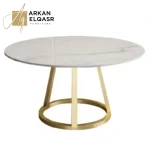 طاولة طعام رخامية دائرية فاخرة