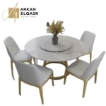 طاولة طعام رخامية دائرية فاخرة
