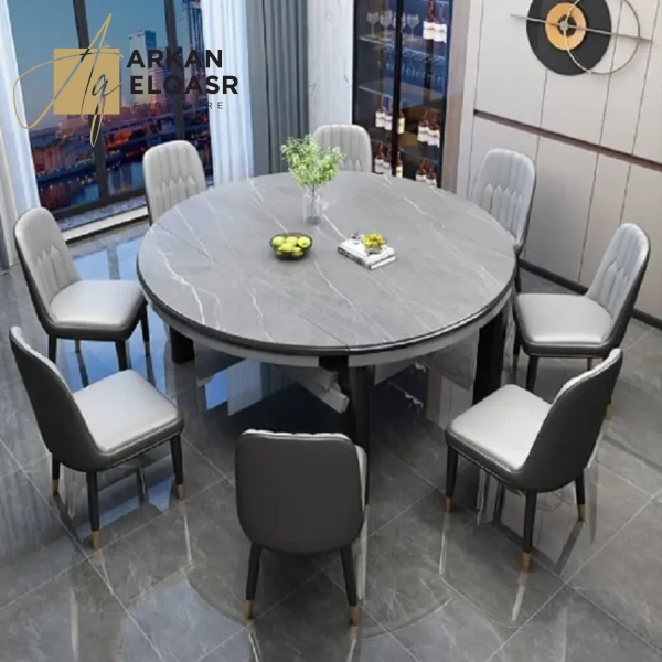 طاولة طعام رخامية قابلة للطي