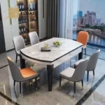 طاولة طعام رخامية قابلة للطي