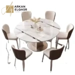 طاولة طعام دائرية قابلة للطي