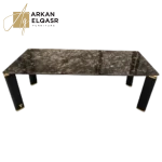 طاولة طعام بأرجل جلديه فاخره