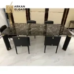 طاولة طعام بأرجل جلديه فاخره