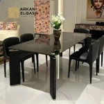 طاولة طعام بأرجل جلديه فاخره