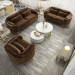 طقم جلوس مكون من 2 كنبه و 1 فوتيه