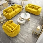 طقم جلوس مكون من 2 كنبه و 1 فوتيه