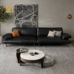 كنب مودرن جلد بتصميم ايطالي فاخر