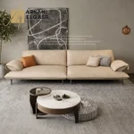 كنب مودرن جلد بتصميم ايطالي فاخر