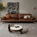 كنب مودرن جلد بتصميم ايطالي فاخر