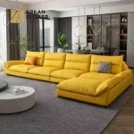 كنب زاوية بتصميم عصري مميز – تنجيد مريح وهيكل متين – يناسب المساحات الواسعة والزاوية