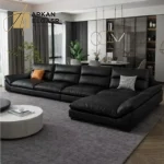 كنب زاوية بتصميم عصري مميز – تنجيد مريح وهيكل متين – يناسب المساحات الواسعة والزاوية