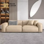 كنب مودرن جلد فاخر لغرفة المعيشة