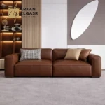 كنب مودرن جلد فاخر لغرفة المعيشة