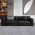 كنب مودرن جلد فاخر لغرفة المعيشة