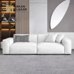 كنب مودرن جلد فاخر لغرفة المعيشة