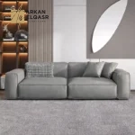 كنب مودرن جلد فاخر لغرفة المعيشة