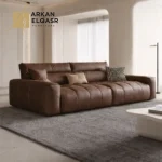 كنب جلد مودرن فاخرة لغرفة المعيشة