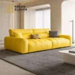 كنب جلد مودرن فاخرة لغرفة المعيشة