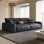 كنب جلد مودرن فاخرة لغرفة المعيشة