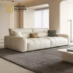 كنب جلد مودرن فاخرة لغرفة المعيشة