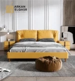 سرير مودرن فخم جلد طبيعي