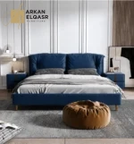 سرير مودرن فخم جلد طبيعي