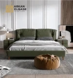 سرير مودرن فخم جلد طبيعي