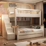 سرير اطفال مع مساحة تخزين بدورين
