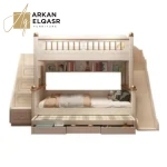 سرير اطفال مع مساحة تخزين بدورين