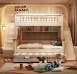 سرير اطفال مع مساحة تخزين بدورين