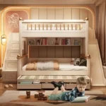 سرير اطفال مع مساحة تخزين بدورين